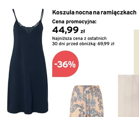Koszula nocna na ramiączkach promocja w Tchibo