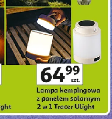 Lampa kempingowa z panelem solarnym 2 w 1 Tracer Ulight promocja w Auchan