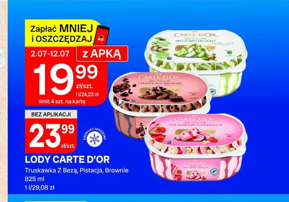 Lody Carte d'Or Brownie promocja w Chorten