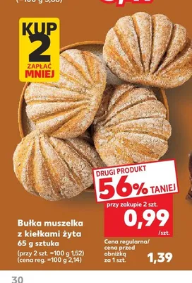Bułka muszelka z kiełkami żyta promocja w Kaufland