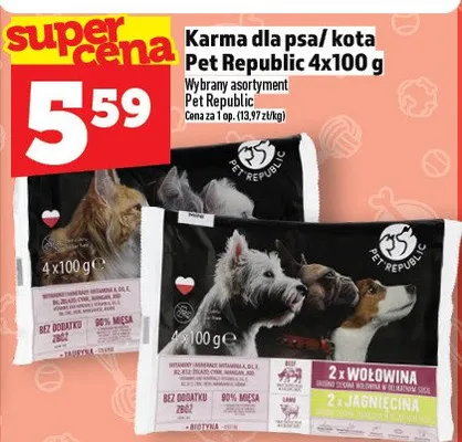 Karma dla psa/kota Pet Republic promocja w TOPAZ