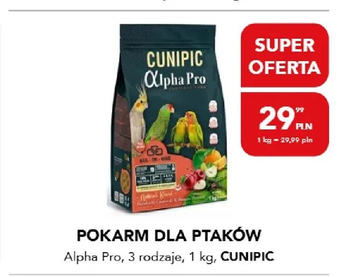 Pokarm dla ptaków Alpha Pro Cunipic promocja w Aquael zoo