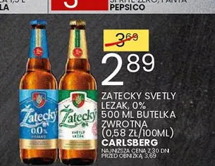 Piwo bezalkoholowe Zatecky Svetly Lezak promocja w Wafelek