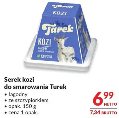 Serek kozi do smarowania Turek łagodny ze szczypiorkiem promocja w Makro