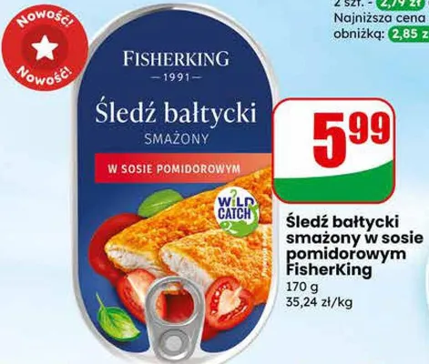 Śledź bałtycki smażony w sosie pomidorowym promocja w Dino