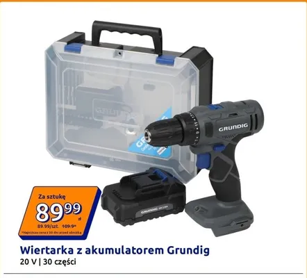 Wiertarka z akumulatorem Grundig promocja w Action