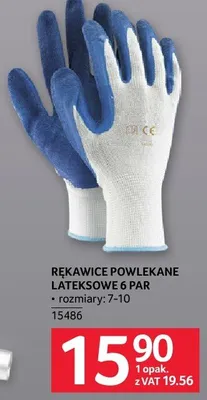 Rękawice powlekane lateksowe 6 par promocja w Selgros