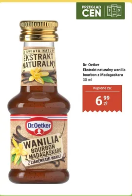 Ekstrakt naturalny wanilia bourbon z Madagaskaru promocja w Biedronka