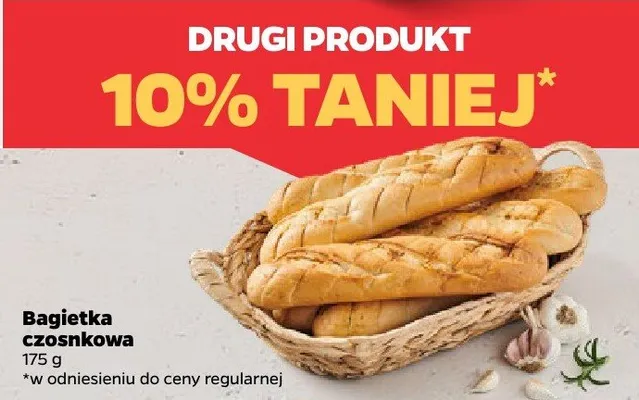 Bagietka czosnkowa promocja w Netto