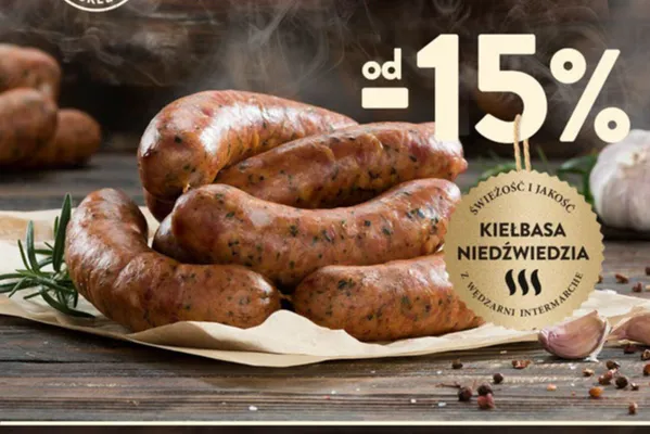 Kiełbasa Niedźwiedzia z wędzarni promocja w Intermarche