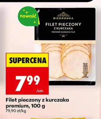 Filet pieczony z kurczaka premium Biedronka promocja w Biedronka