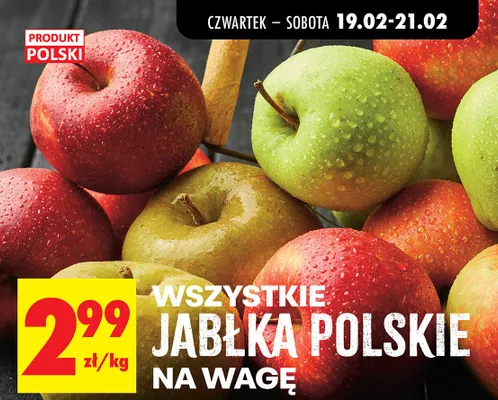 Jabłka polskie wszystkie odmiany na wagę promocja w Biedronka