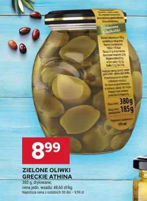 Zielone oliwki greckie drylowane Athina promocja w Stokrotka