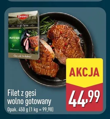 Filet z gęsi wolno gotowany Drosed promocja w Aldi