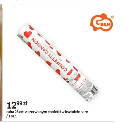 Tuba z czerwonym confetti w kształcie serc GDAN promocja w Empik