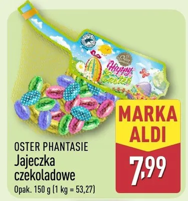 Jajeczka czekoladowe promocja w Aldi