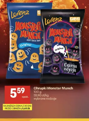 Chrupki Monster Munch Original Lorenz promocja w Delikatesy Centrum