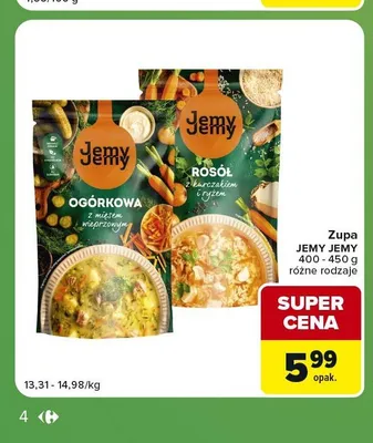 Zupa Jemy Jemy rosół z kurczakiem i ryżem promocja w Carrefour Express