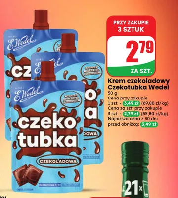 Krem czekoladowy Czekotubka E.Wedel promocja w Dino