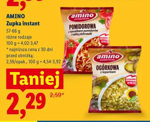 Zupka instant Amino promocja w Lidl