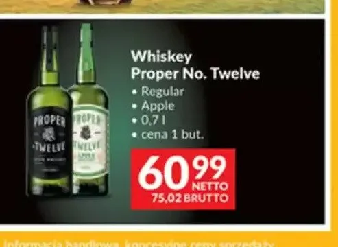 Whiskey Proper No. Twelve Regular promocja w Makro