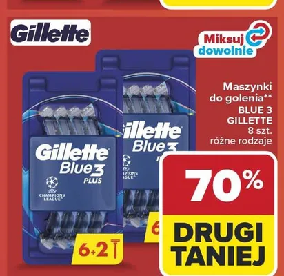 Maszynki do golenia Gillette Blue 3 8-pak promocja w Carrefour Market