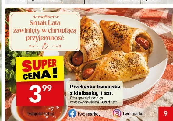 Przekąska francuska z kiełbaską promocja w Twój Market