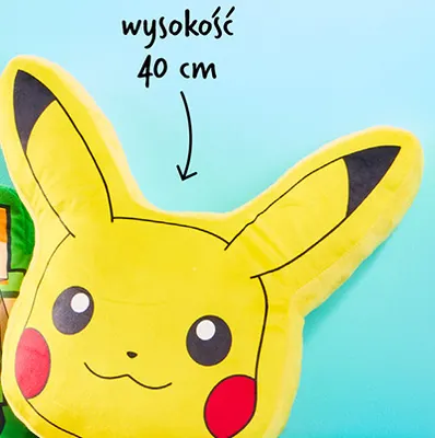 Poduszka w kształcie postaci Pikachu Pokémon promocja w Biedronka