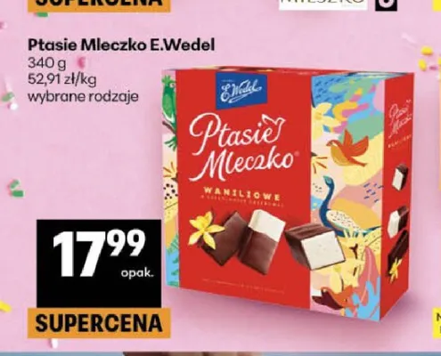 Ptasie Mleczko E.Wedel waniliowe promocja w Delikatesy Centrum