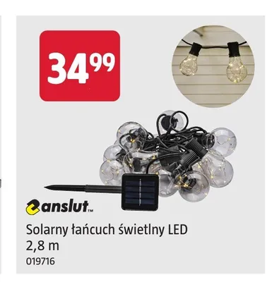 Solarny łańcuch świetlny LED Anslut promocja w Jula