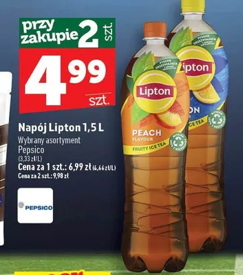 Napój Lipton Peach promocja w TOPAZ