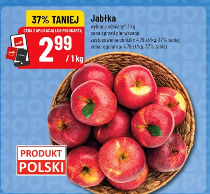 Jabłka wybrane odmiany polskie promocja w POLOmarket