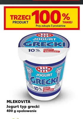 Jogurt typ grecki Mlekovita promocja w Kaufland