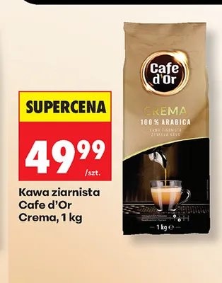 Kawa ziarnista Cafe d'Or Crema promocja w Biedronka