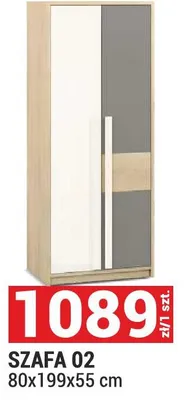 Szafa 02 80x199x55cm promocja w Merkury Market