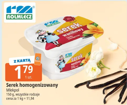 Serek homogenizowany Mlekpol promocja w Leclerc