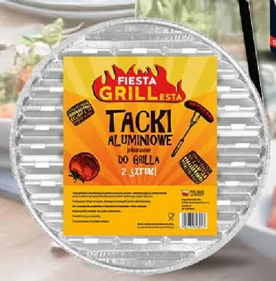 Tacki aluminiowe do grilla Fiesta Grillesta 2-pak promocja w POLOmarket