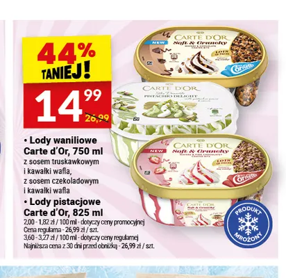 Lody pistacjowe Carte d'Or promocja w Twój Market
