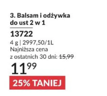 Balsam i odżywka do ust 2 w 1 Avon SK!N promocja w AVON