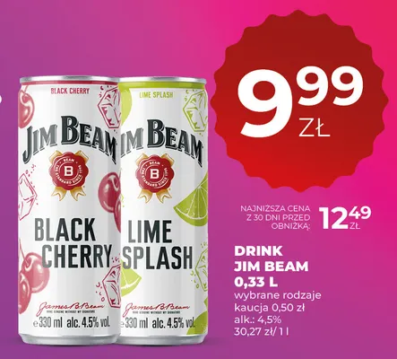 Drink Jim Beam Black Cherry promocja w Duży Ben