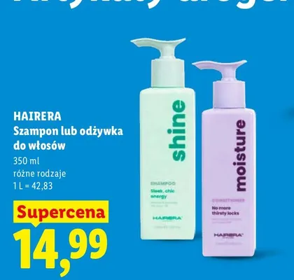 Szampon do włosów shine Hairera promocja w Lidl