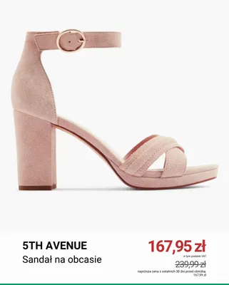 Sandał na obcasie 5th Avenue promocja w Deichmann