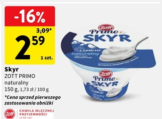 Skyr naturalny promocja w Intermarche