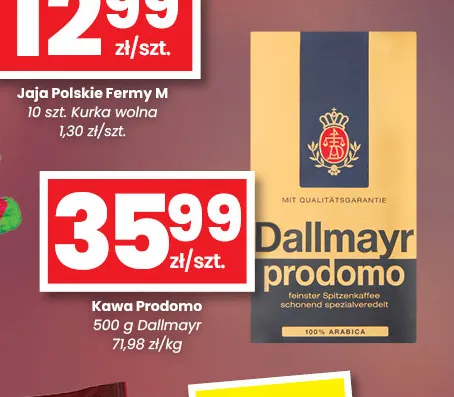Kawa mielona Prodomo Dallmayr promocja w emma MARKET