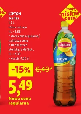 Herbata mrożona Lipton Ice Tea promocja w Lidl