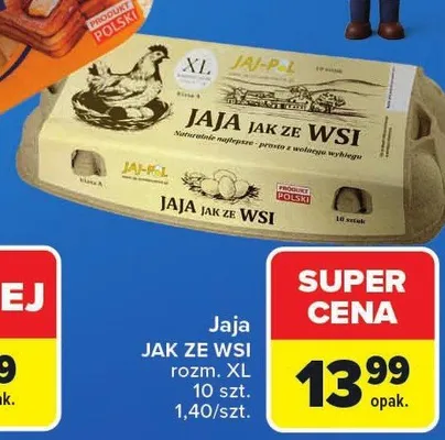 Jaja Jak Ze Wsi rozmiar XL promocja w Carrefour