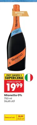 Wino bezalkoholowe Mionetto promocja w Biedronka
