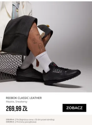 Buty męskie Reebok Classic Leather promocja w Sizeer