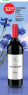 Wino czerwone Los Haroldos Malbec wytrawne promocja w Żabka