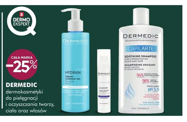 Dermokosmetyki do pielęgnacji i oczyszczania twarzy ciała oraz włosów Dermedic promocja w Super-Pharm